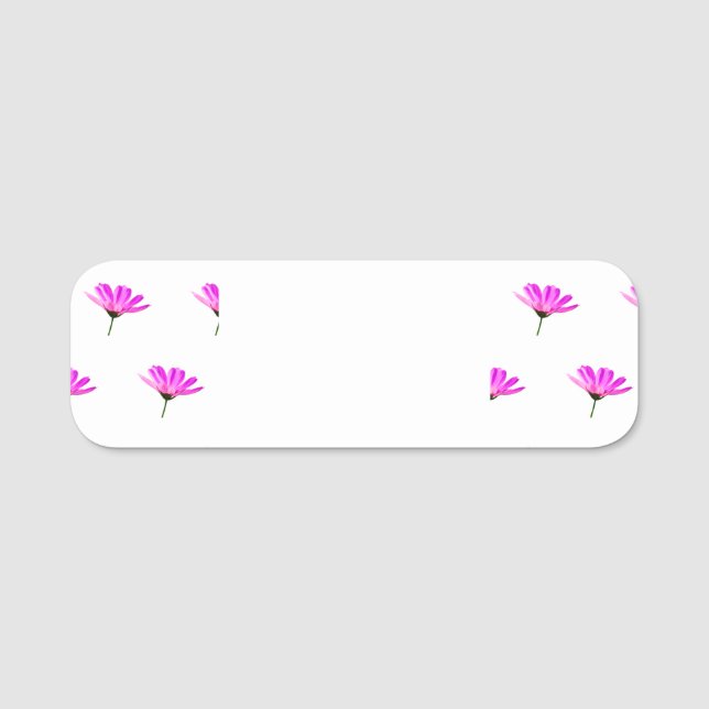 Pink Daisy   Name Tag (Front)