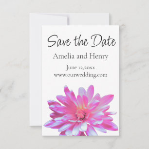 Pink Daisy oink floral pink flower - save the date