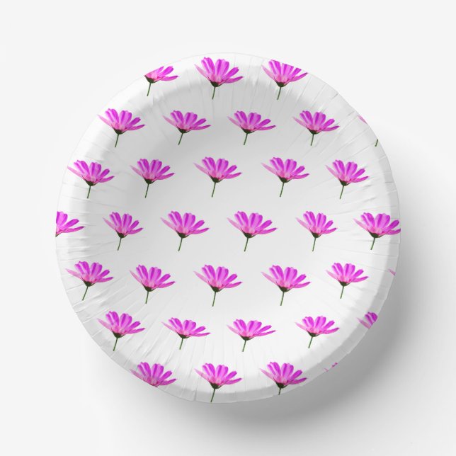 Pink Daisy  Paper Plate (Front)