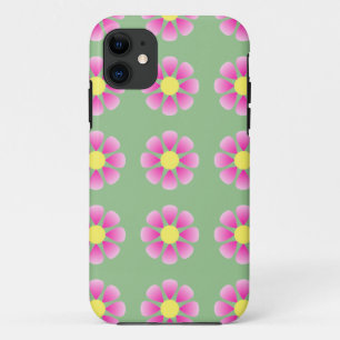 Pink daisy pattern iPhone 11 case