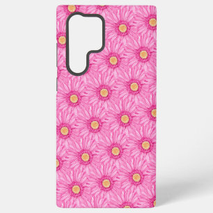 Pink daisy pattern  samsung galaxy case