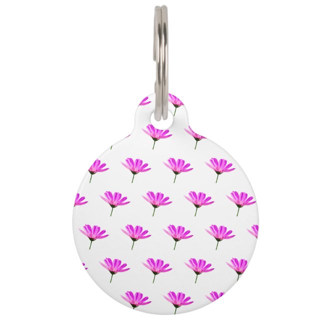 Pink Daisy  Pet Tag (Front)