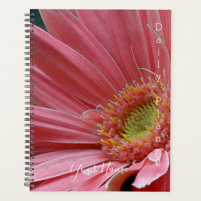 Pink Daisy Photo Daily Planner- HAMbWG Planner (Front)