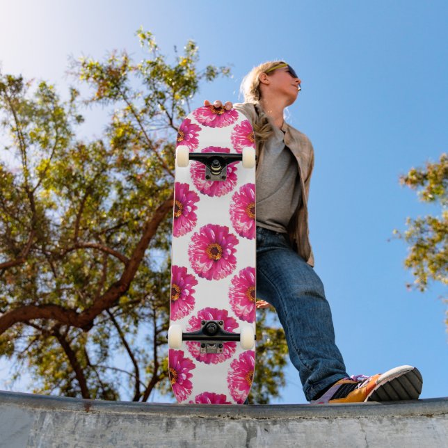 Pink Daisy, pink flowers  Skateboard (Outdoor 1)
