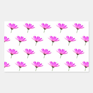 Pink Daisy Rectangular Sticker