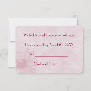 Pink Daisy RSVP Invitation