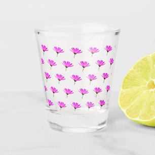 Pink Daisy  Shot Glass