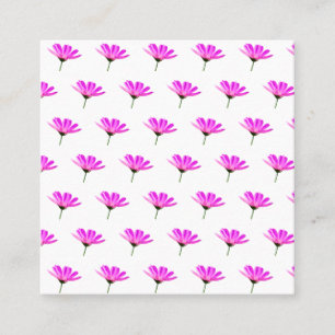 Pink Daisy Square Business Card