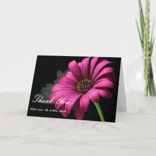 Pink Daisy Thank You Note Card