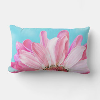 Pink Daisy Watercolor Throw Pillow