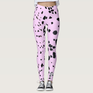 Pink Dalmatian print leggings