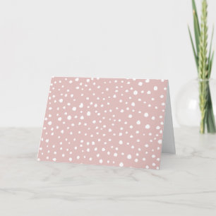 Pink Dalmatian Spots, Dalmatian Dots, Dotted Print Card