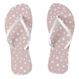 Pink Dalmatian Spots, Dalmatian Dots, Dotted Print Jandals
