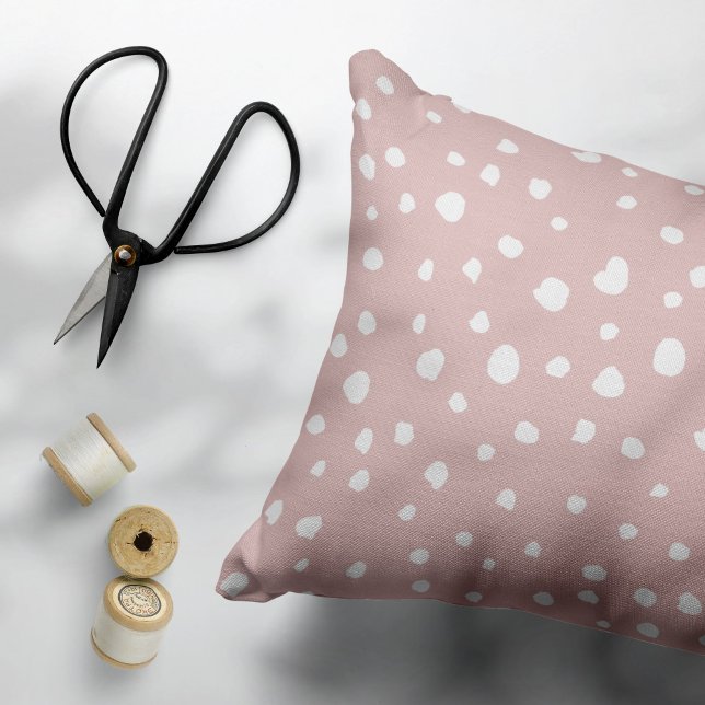 Pink Dalmatian Spots, Dalmatian Dots, Dotted Print Pillowcase (Creator Uploaded)