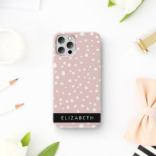 Pink Dalmatian Spots, Dalmatian Dots, Your Name iPhone 12 Pro Case