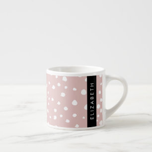 Pink Dalmatian Spots, Dalmatian Dots, Your Name Espresso Cup