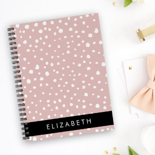 Pink Dalmatian Spots, Dalmatian Dots, Your Name Planner