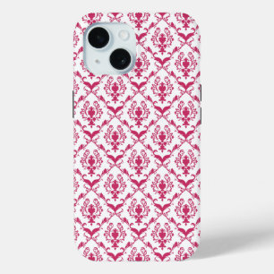 Pink Damask #2 at VictoriaShaylee iPhone 15 Case