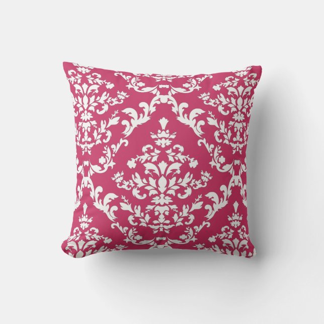 Pink Damask #3 @ VictoriaShaylee Cushion (Front)