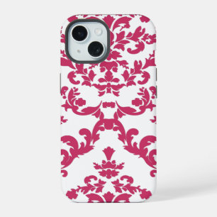 Pink Damask #6 at VictoriaShaylee iPhone 15 Case