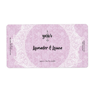 Pink Damask and Lace Soap Bar