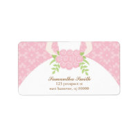 Pink Damask and Wedding Dress