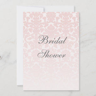 Pink Damask Bridal Shower Customisable Invitation
