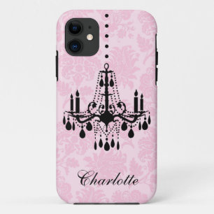 Pink Damask Chandelier iPhone 5Case-Mate Case-Mate iPhone Case