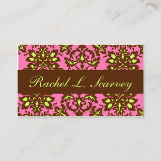 Pink Damask Enclosure Card 2