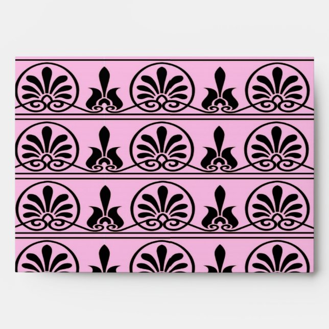 Pink Damask Envelopes (Front)