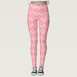 Pink Damask Leggings
