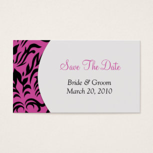 Pink Damask Save The Date
