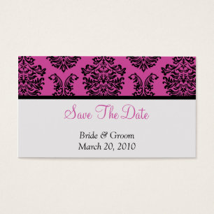 Pink Damask Save The Date