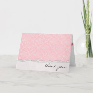 Pink Damask Thank You