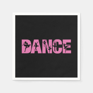 Pink DANCE with Ballerina Cutouts Napkin