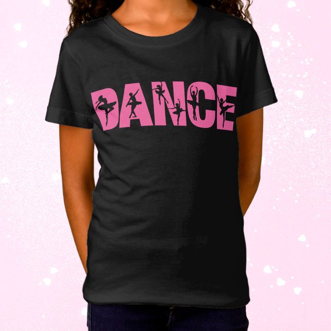 Pink DANCE with Ballerina Cutouts T-Shirt (Creator Uploaded)