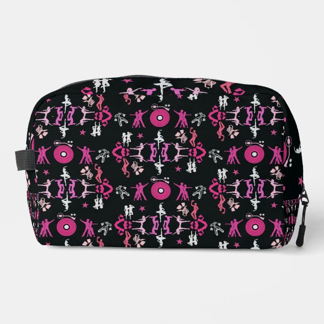 Pink Dancer Patterned Home Decor Dopp Kit (Front)