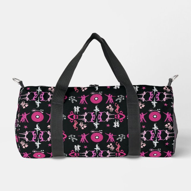 Pink Dancer Patterned Home Decor Duffle Bag (Front)