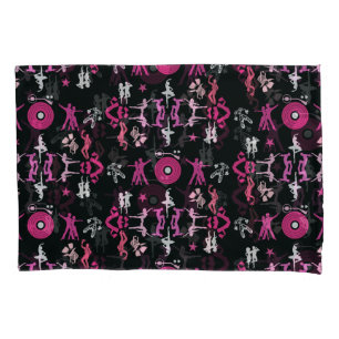 Pink Dancer Patterned Home Decor Pillowcase