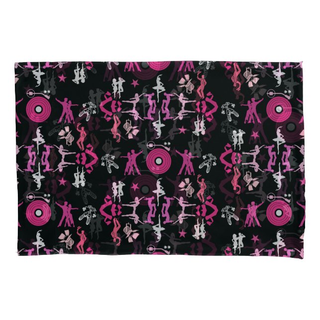 Pink Dancer Patterned Home Decor Pillowcase (Front-Left)