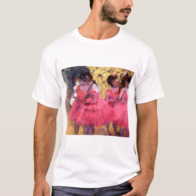 Pink Dancers, Edgar Degas T-Shirt (Front)