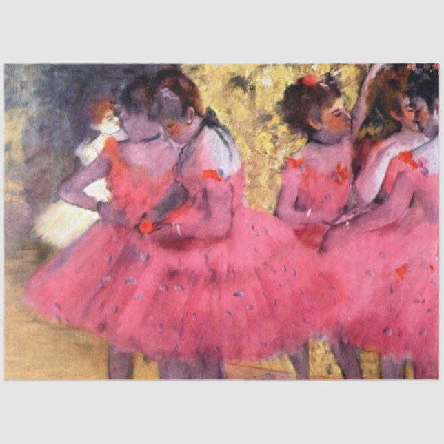 Pink Dancers, Edgar Degas Tissue Paper (Front)