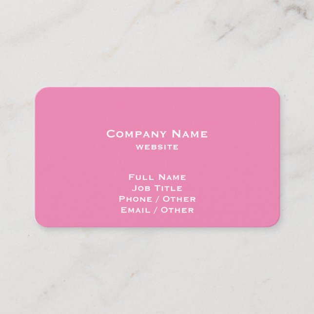 Pink Dandelion Business Card (Front)