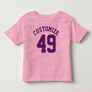 Pink & Dark Purple Toddler   Sports Jersey Design Toddler T-Shirt