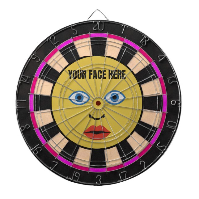 Pink Dartboard with Your Face Here (Front)