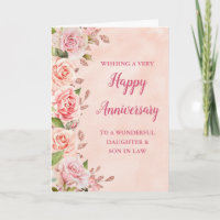 Pink Daughter & Son in Law Wedding Anniversary