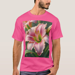 Pink Daylily Floral T-Shirt