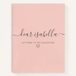 Pink Dear Daughter Keepsake Memory Notebook