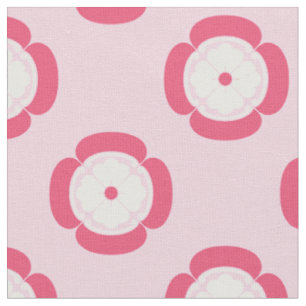 Pink Deco Floral Design Fabric