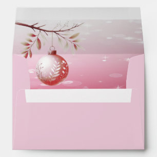 Pink Decorative Christmas Ball Envelope